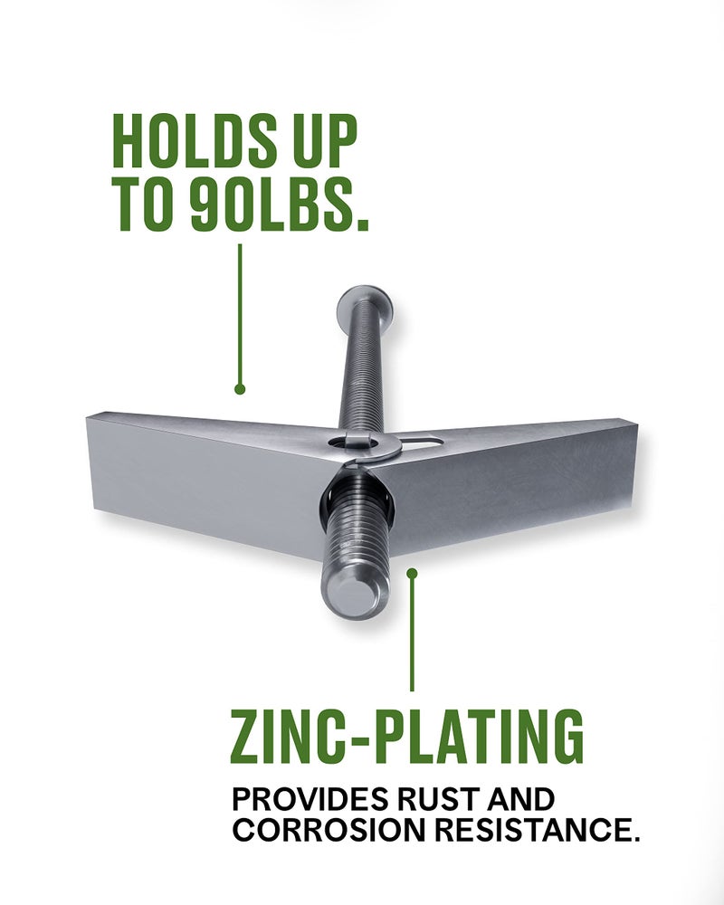 Hillman The Hillman Group 370081 Toggle Bolt, 5/16X4-Inch, 25-Pack, Zinc Plated - Image 4